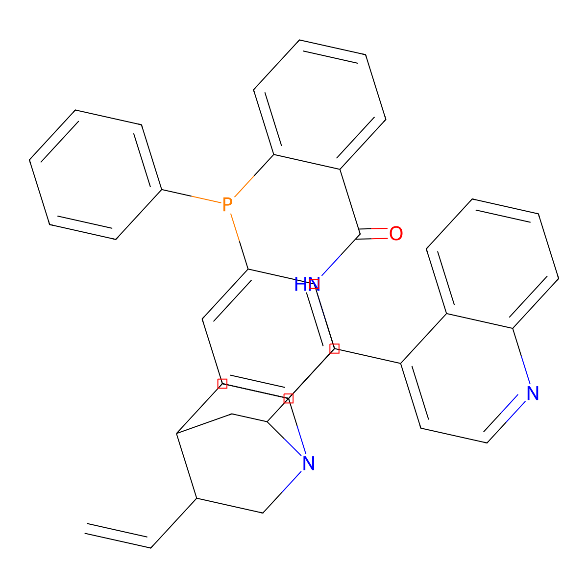 N-(9R)-Cinchonan-9-yl-2-(diphenylphosphino)benzamide molecular structure, CAS 1263322-11-7