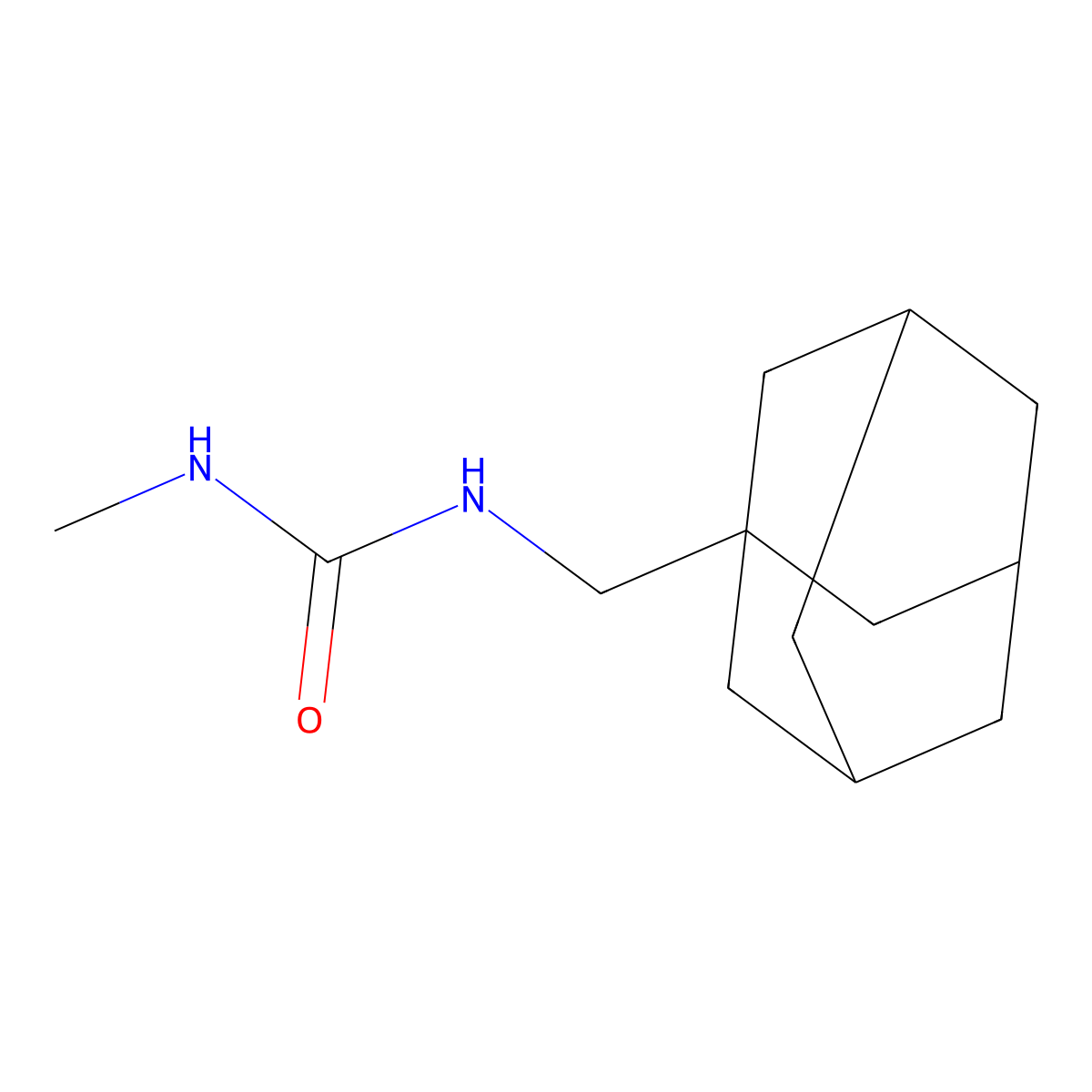 1-[(Adamantan-1-yl)methyl]-3-methylurea molecular structure, CAS 126334-03-0