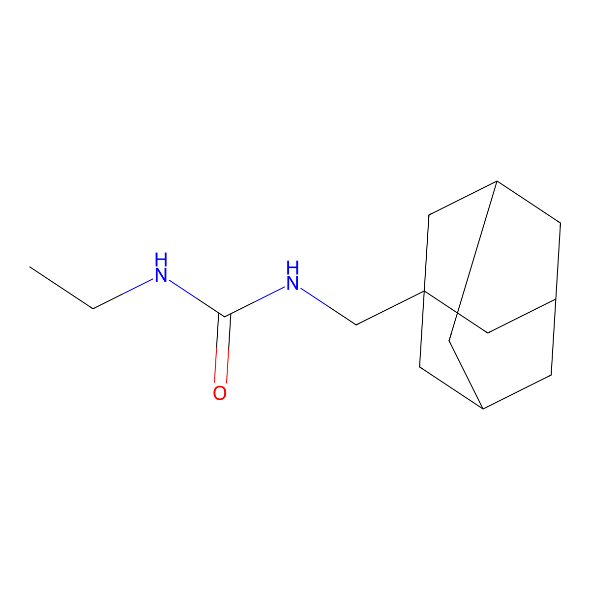 1-(1-Adamantylmethyl)-3-ethylurea molecular structure, CAS 126334-04-1