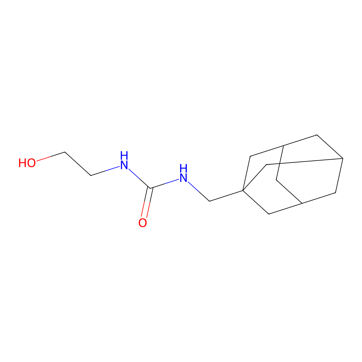 1-(1-Adamantylmethyl)-3-(2-hydroxyethyl)urea molecular structure, CAS 126334-06-3