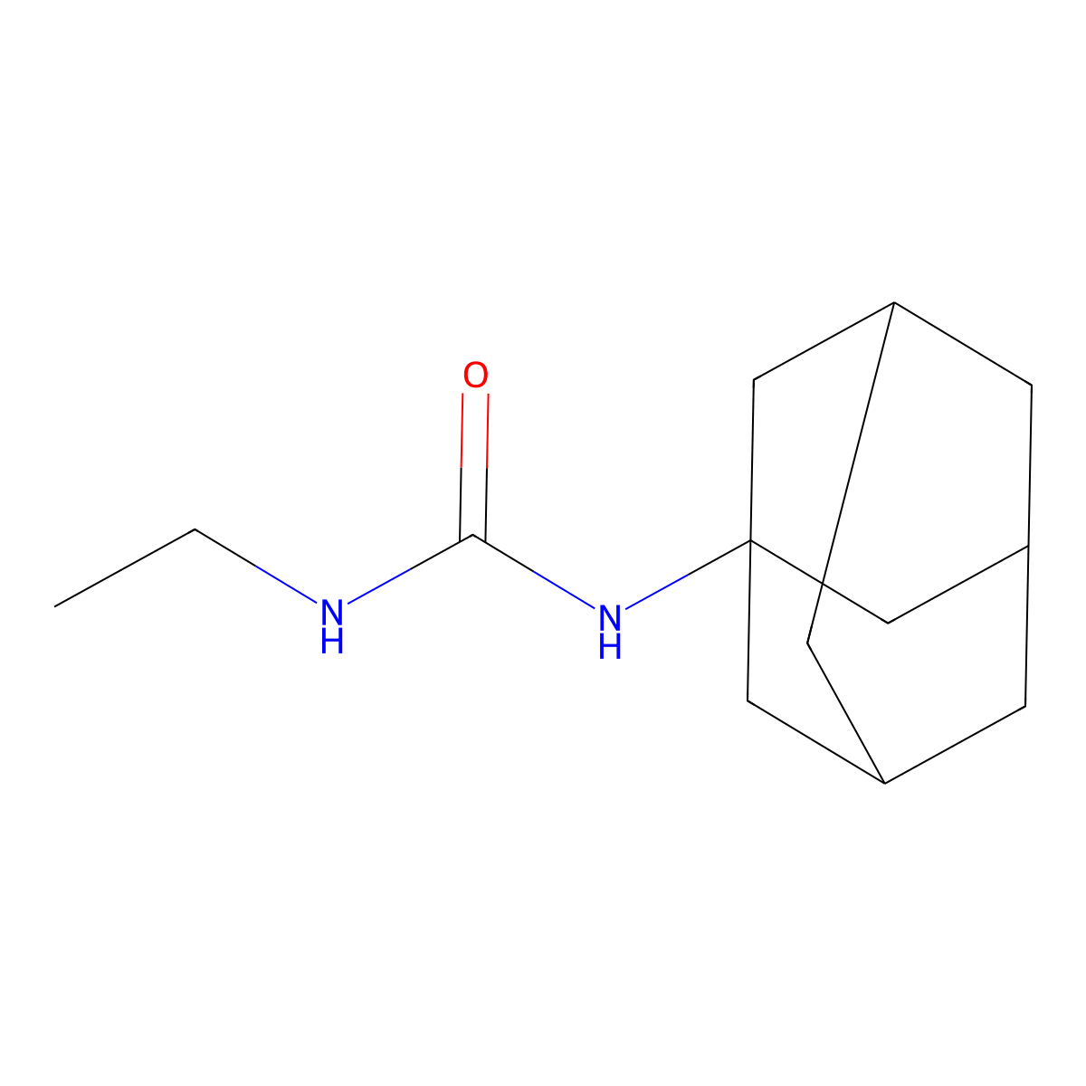 1-(Adamantan-1-yl)-3-ethylurea molecular structure, CAS 126334-10-9