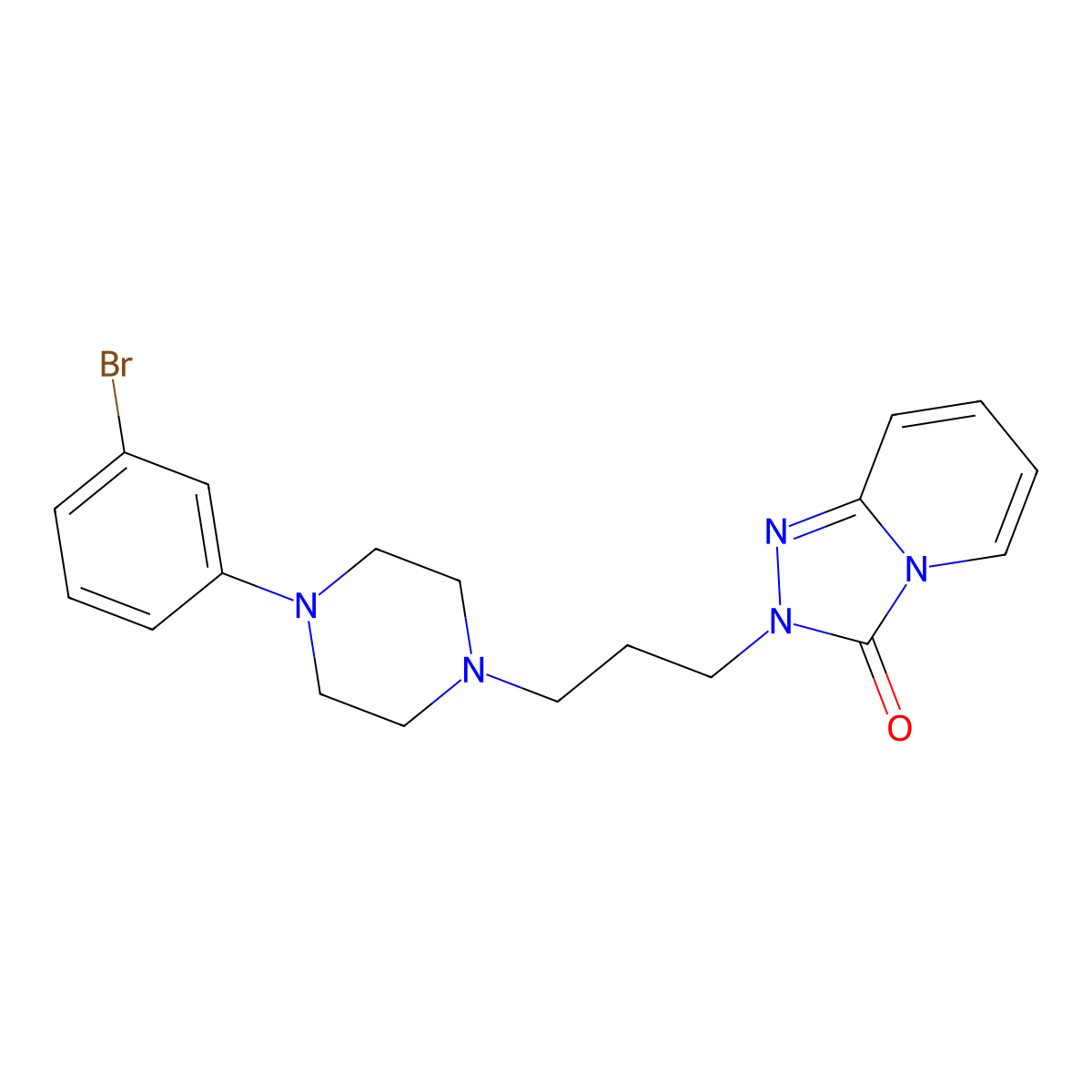 3-Dechloro-3-bromo trazodone molecular structure, CAS 1263358-13-9