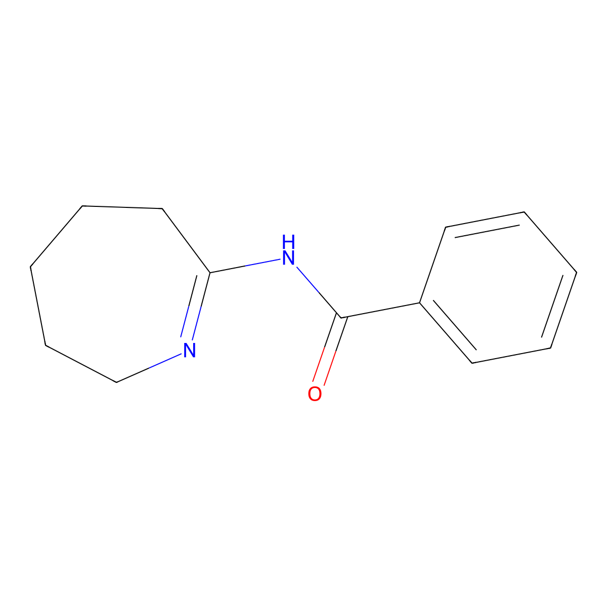 N-(3,4,5,6-tetrahydro-2H-azepin-7-yl)benzamide molecular structure, CAS 126336-83-2