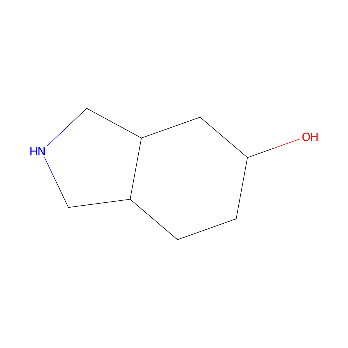 cis-Octahydro-isoindol-5-ol molecular structure, CAS 1263365-47-4