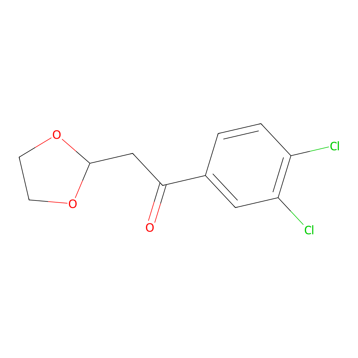 1-(3,4-Dichloro-phenyl)-2-(1,3-dioxolan-2-yl)-ethanone molecular structure, CAS 1263365-49-6