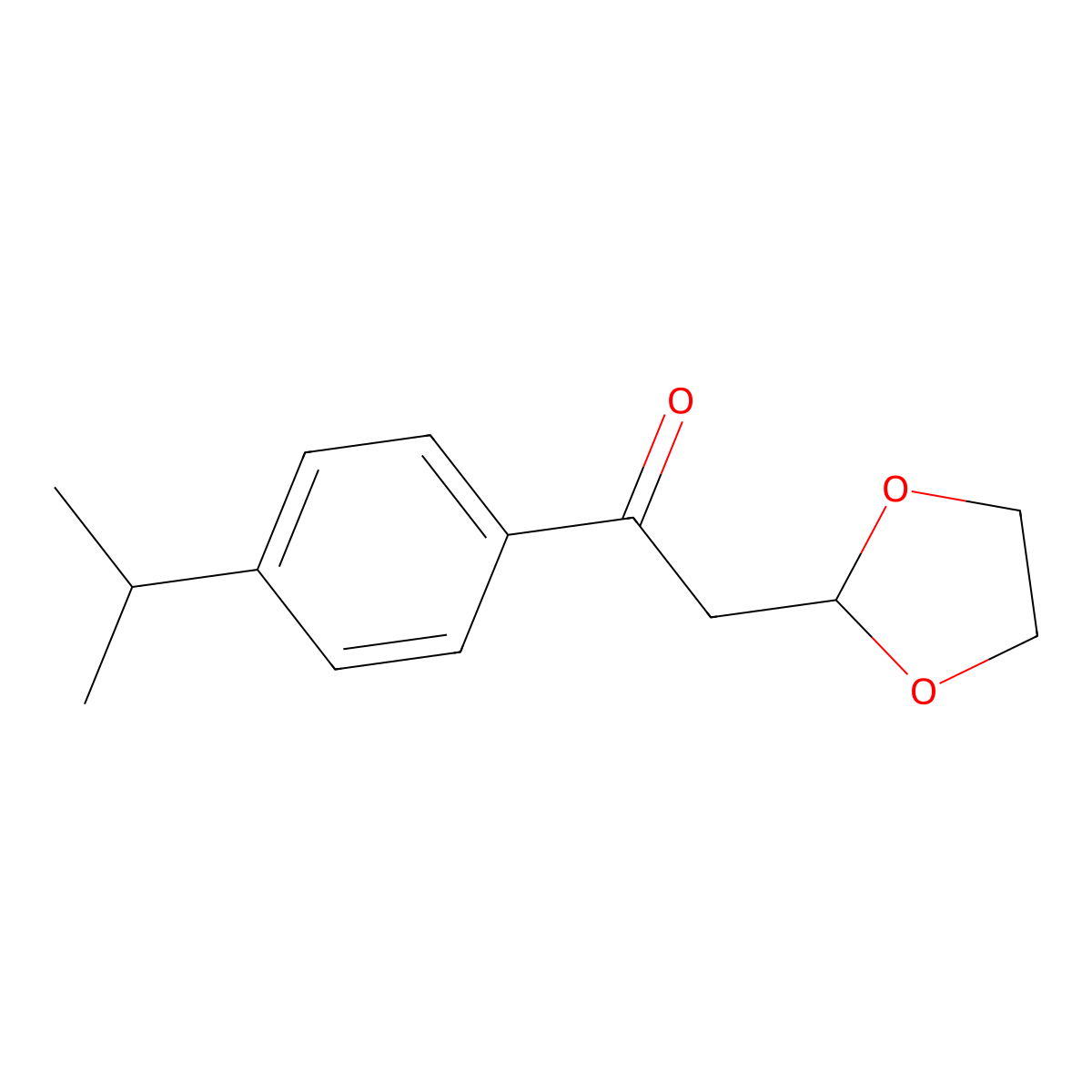 2-(1,3-Dioxolan-2-yl)-1-(4-isopropyl-phenyl)-ethanone molecular structure, CAS 1263365-54-3
