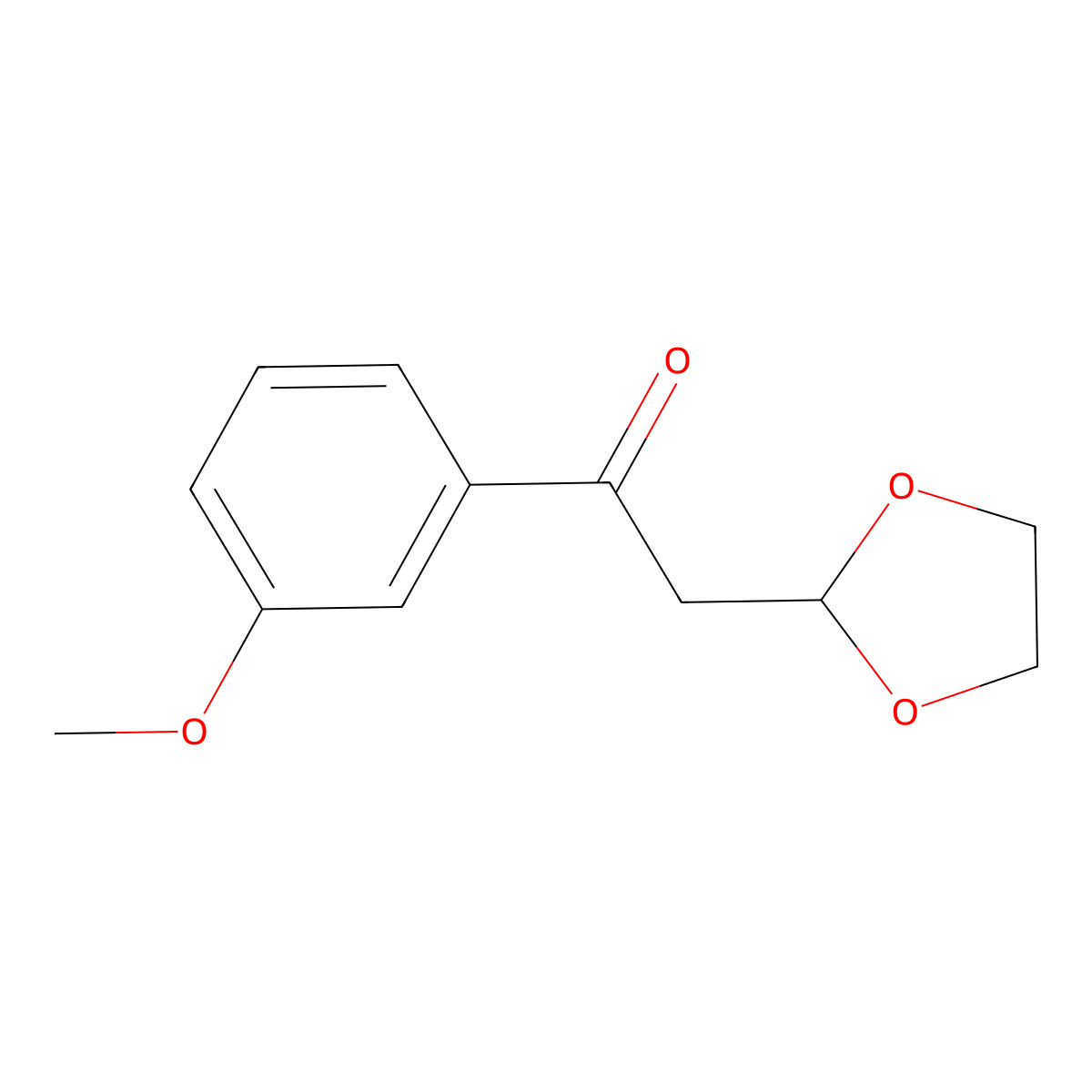 2-(1,3-Dioxolan-2-yl)-1-(3-methoxy-phenyl)-ethanone molecular structure, CAS 1263365-55-4