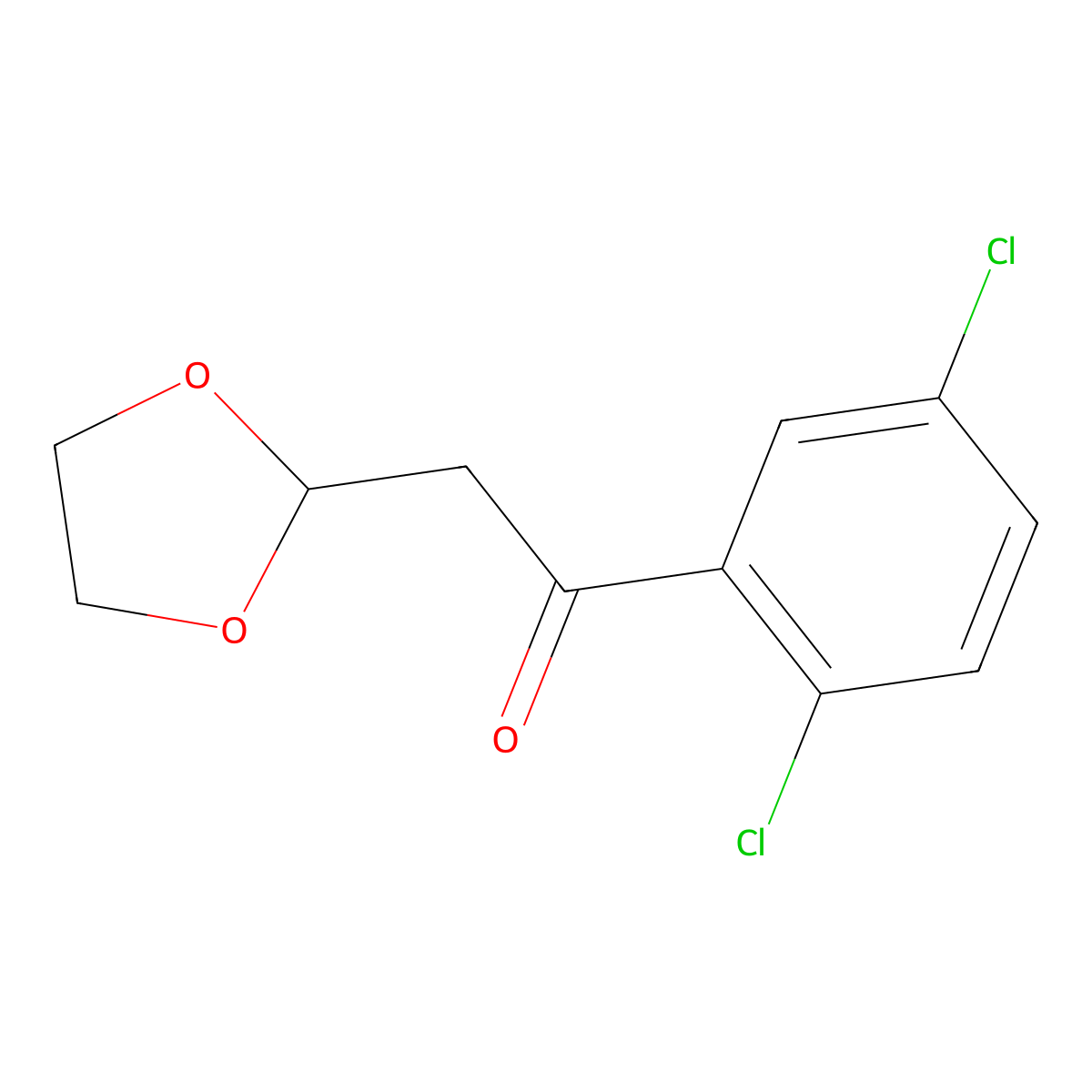 1-(2,5-Dichloro-phenyl)-2-(1,3-dioxolan-2-yl)-ethanone molecular structure, CAS 1263365-61-2