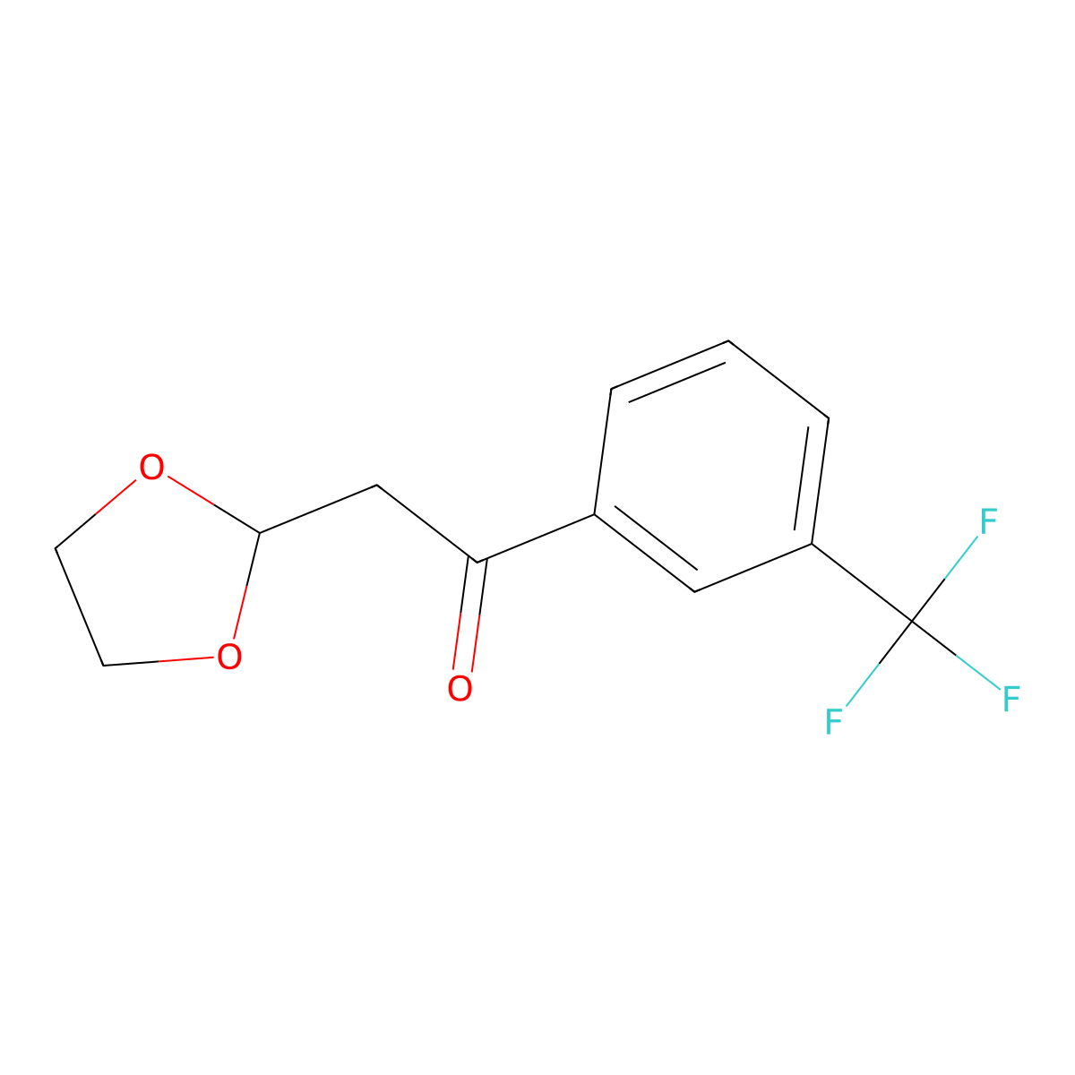 2-(1,3-Dioxolan-2-yl)-1-(3-trifluoromethyl-phenyl)-ethanone molecular structure, CAS 1263365-65-6