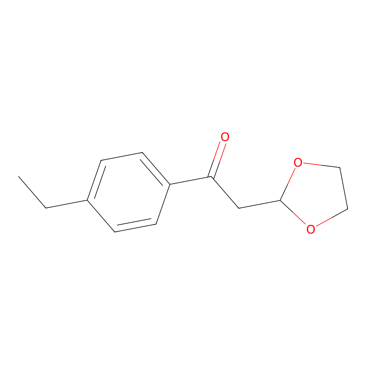 2-(1,3-Dioxolan-2-yl)-1-(4-ethyl-phenyl)-ethanone molecular structure, CAS 1263365-72-5