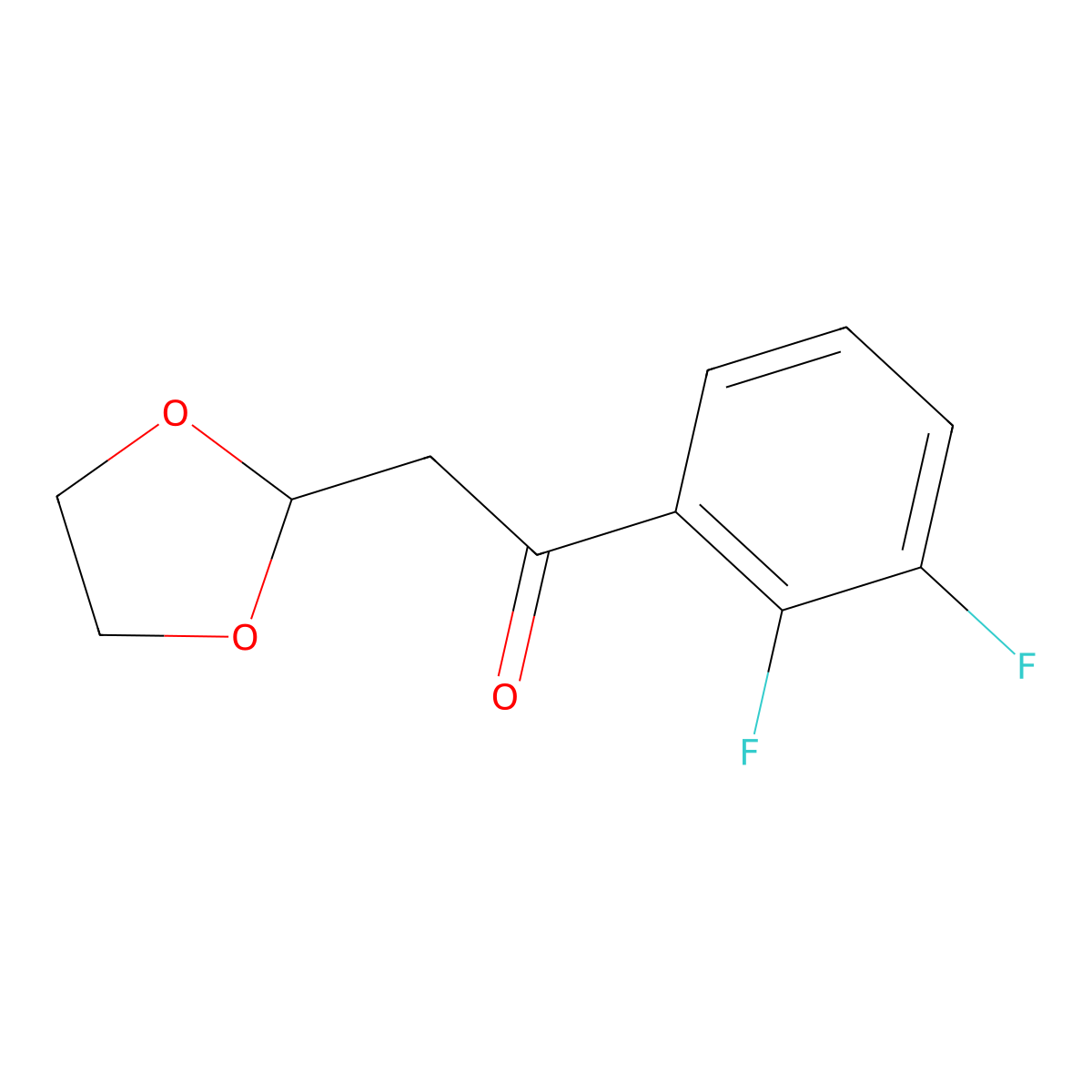 1-(2,3-Difluoro-phenyl)-2-(1,3-dioxolan-2-yl)-ethanone molecular structure, CAS 1263365-74-7