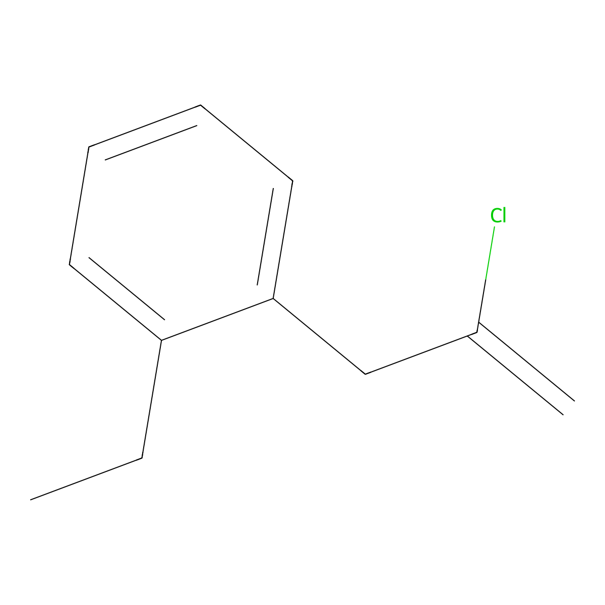 2-Chloro-3-(2-ethylphenyl)-1-propene molecular structure, CAS 1263365-75-8