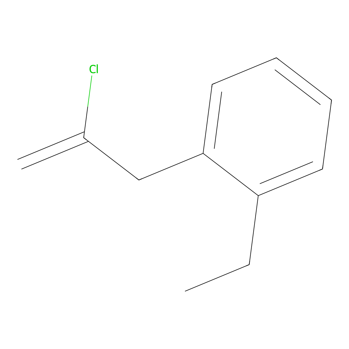 2-Chloro-3-(2-ethylphenyl)-1-propene molecular structure, CAS 1263365-75-8