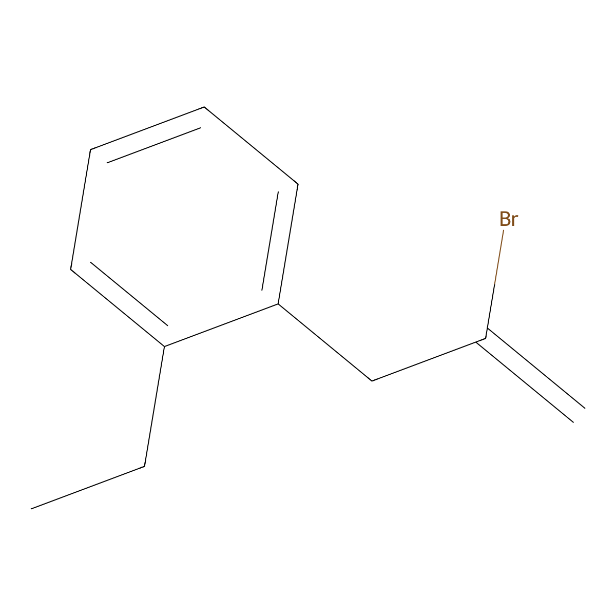 2-Bromo-3-(2-ethylphenyl)-1-propene molecular structure, CAS 1263365-87-2