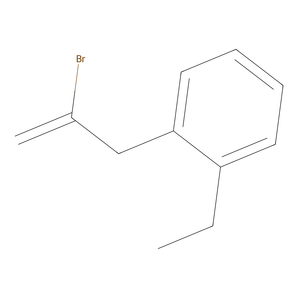 2-Bromo-3-(2-ethylphenyl)-1-propene molecular structure, CAS 1263365-87-2