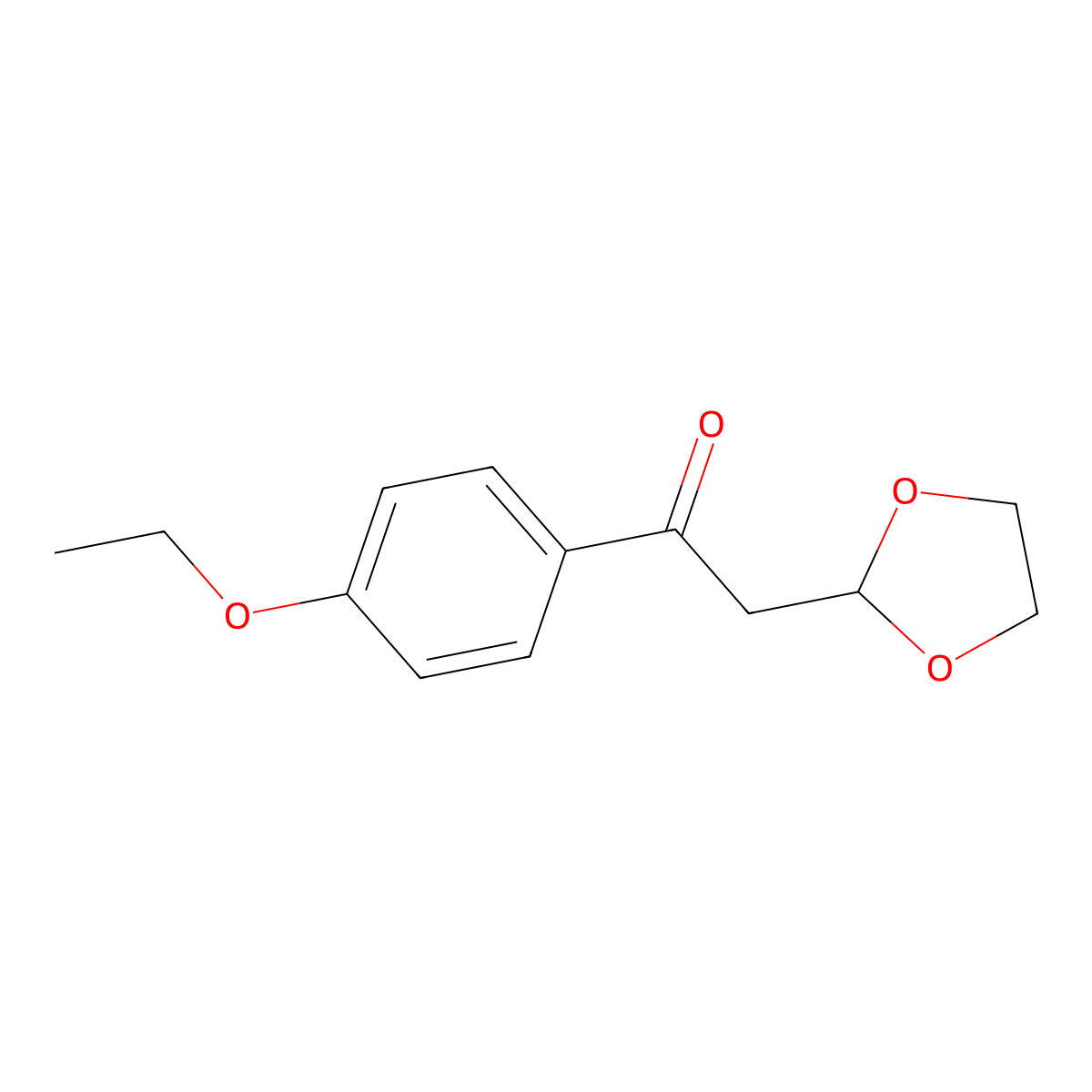 2-(1,3-Dioxolan-2-yl)-1-(4-ethoxy-phenyl)-ethanone molecular structure, CAS 1263365-92-9