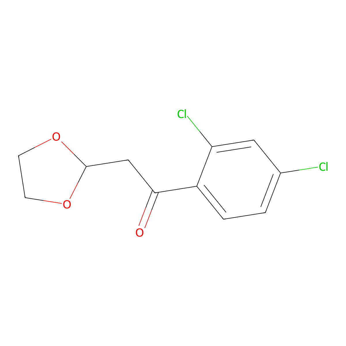1-(2,4-Dichlorophenyl)-2-(1,3-dioxolan-2-yl)ethanone molecular structure, CAS 1263365-99-6