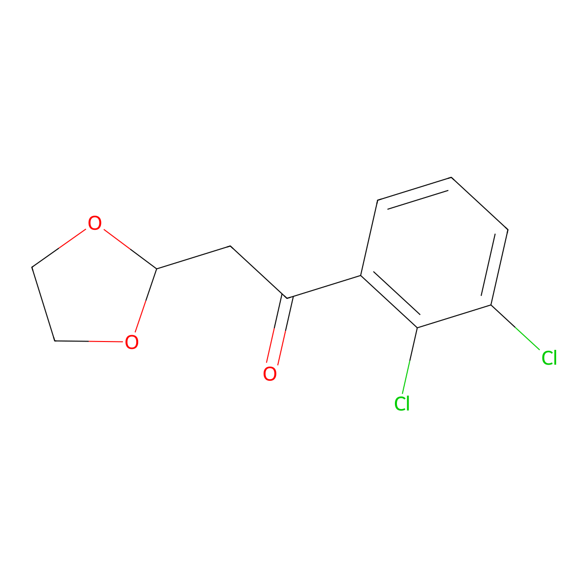 1-(2,3-Dichlorophenyl)-2-(1,3-dioxolan-2-yl)ethanone molecular structure, CAS 1263366-04-6