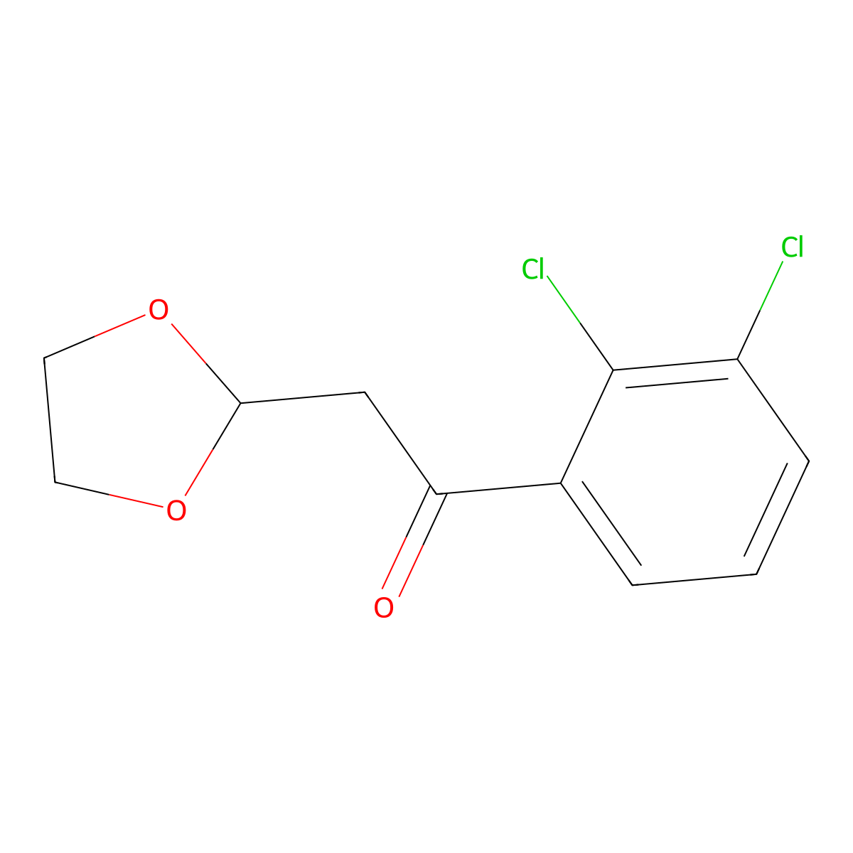 1-(2,3-Dichlorophenyl)-2-(1,3-dioxolan-2-yl)ethanone molecular structure, CAS 1263366-04-6