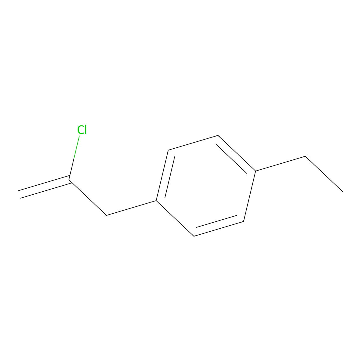 2-Chloro-3-(4-ethylphenyl)-1-propene molecular structure, CAS 1263366-21-7