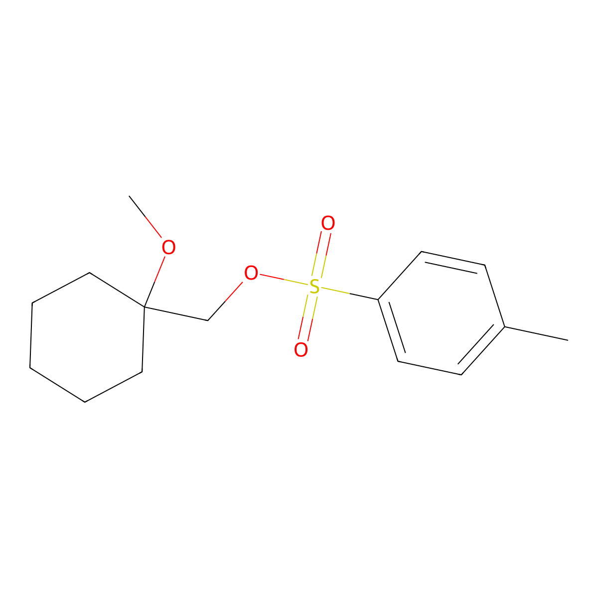 (1-Methoxycyclohexyl)methyl 4-methylbenzenesulfonate molecular structure, CAS 1263374-31-7