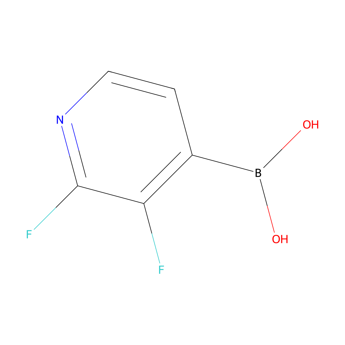 (2,3-Difluoropyridin-4-yl)boronic acid molecular structure, CAS 1263374-42-0