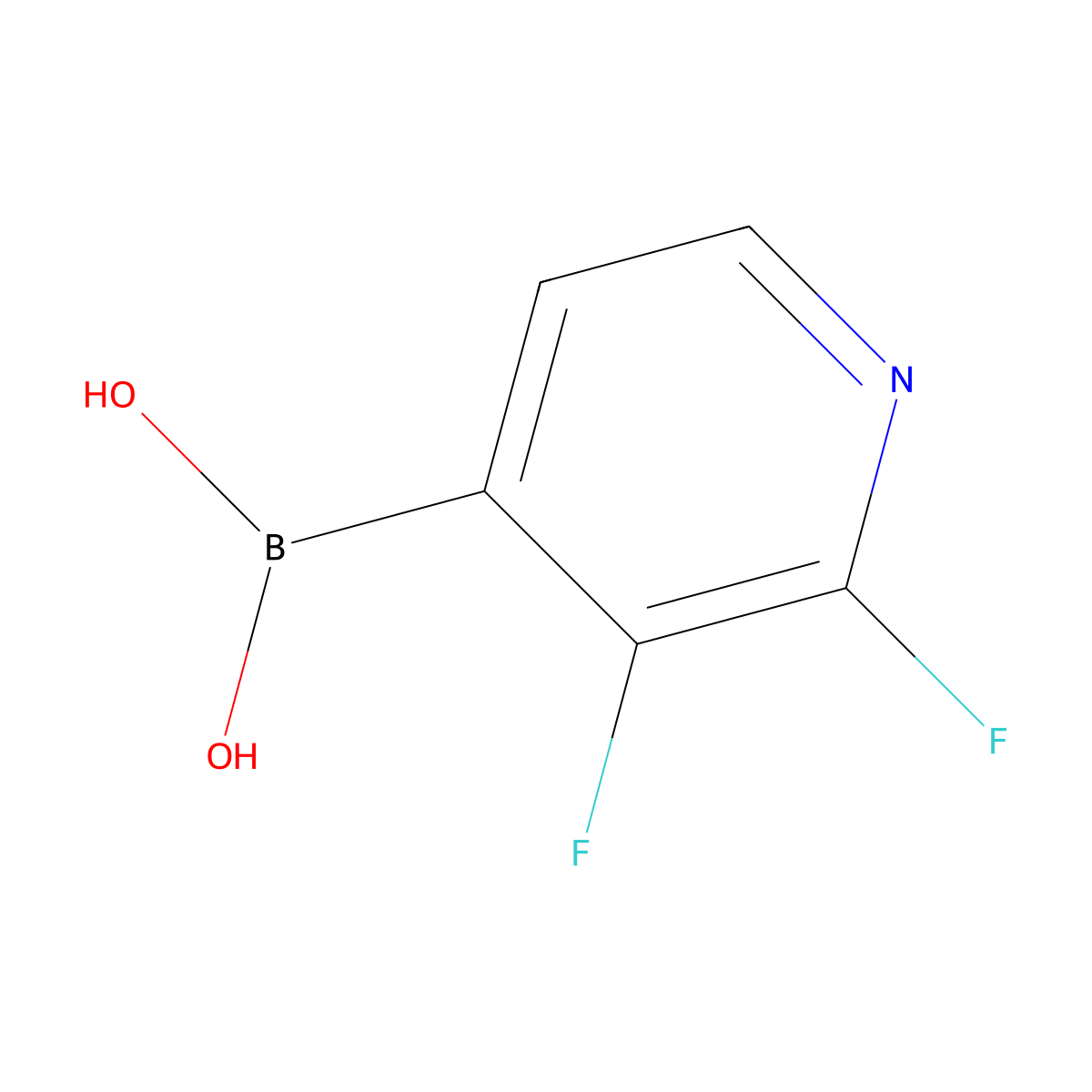 (2,3-Difluoropyridin-4-yl)boronic acid molecular structure, CAS 1263374-42-0