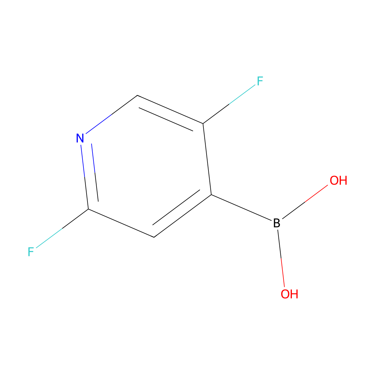 (2,5-Difluoropyridin-4-yl)boronic acid molecular structure, CAS 1263375-23-0