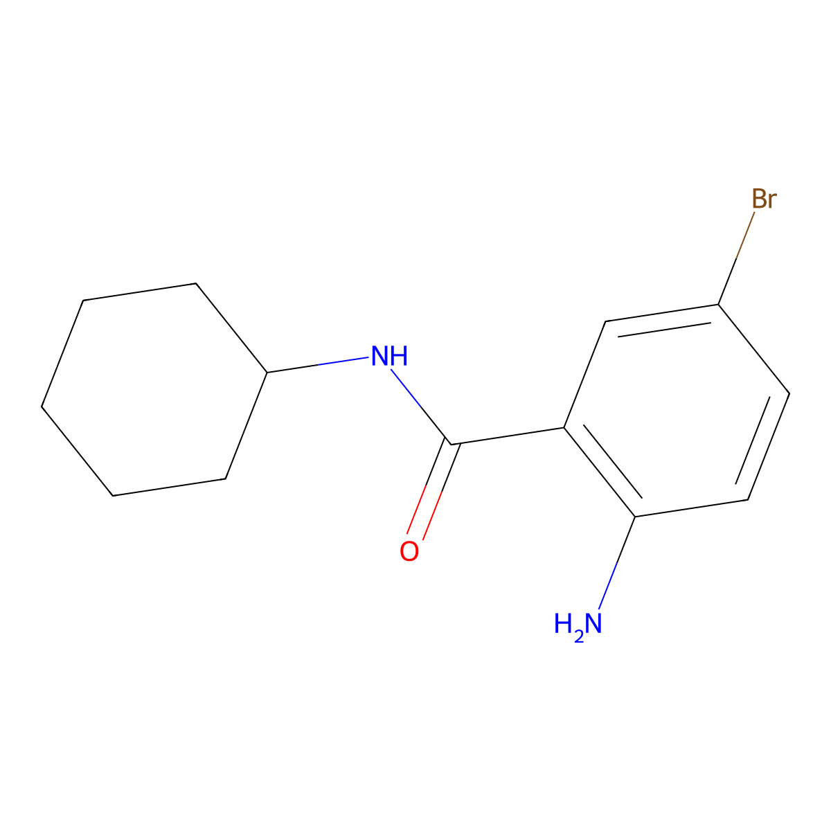 2-Amino-5-bromo-N-cyclohexylbenzamide molecular structure, CAS 1263376-05-1