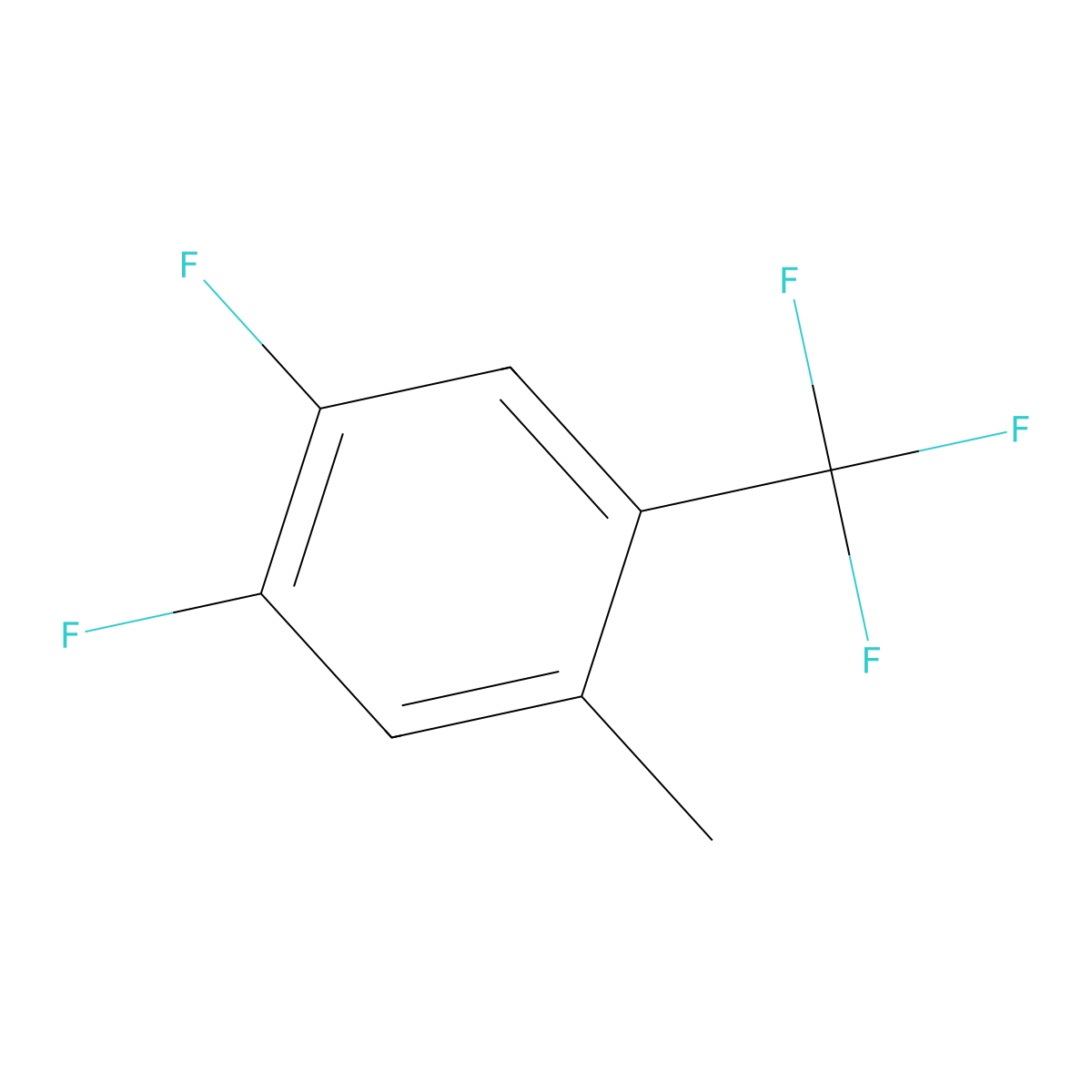 1,2-Difluoro-4-methyl-5-(trifluoromethyl)benzene molecular structure, CAS 1263376-06-2