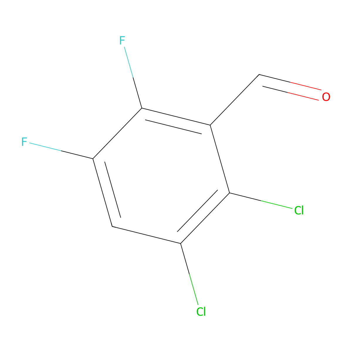 2,3-Dichloro-5,6-difluorobenzaldehyde molecular structure, CAS 1263376-35-7