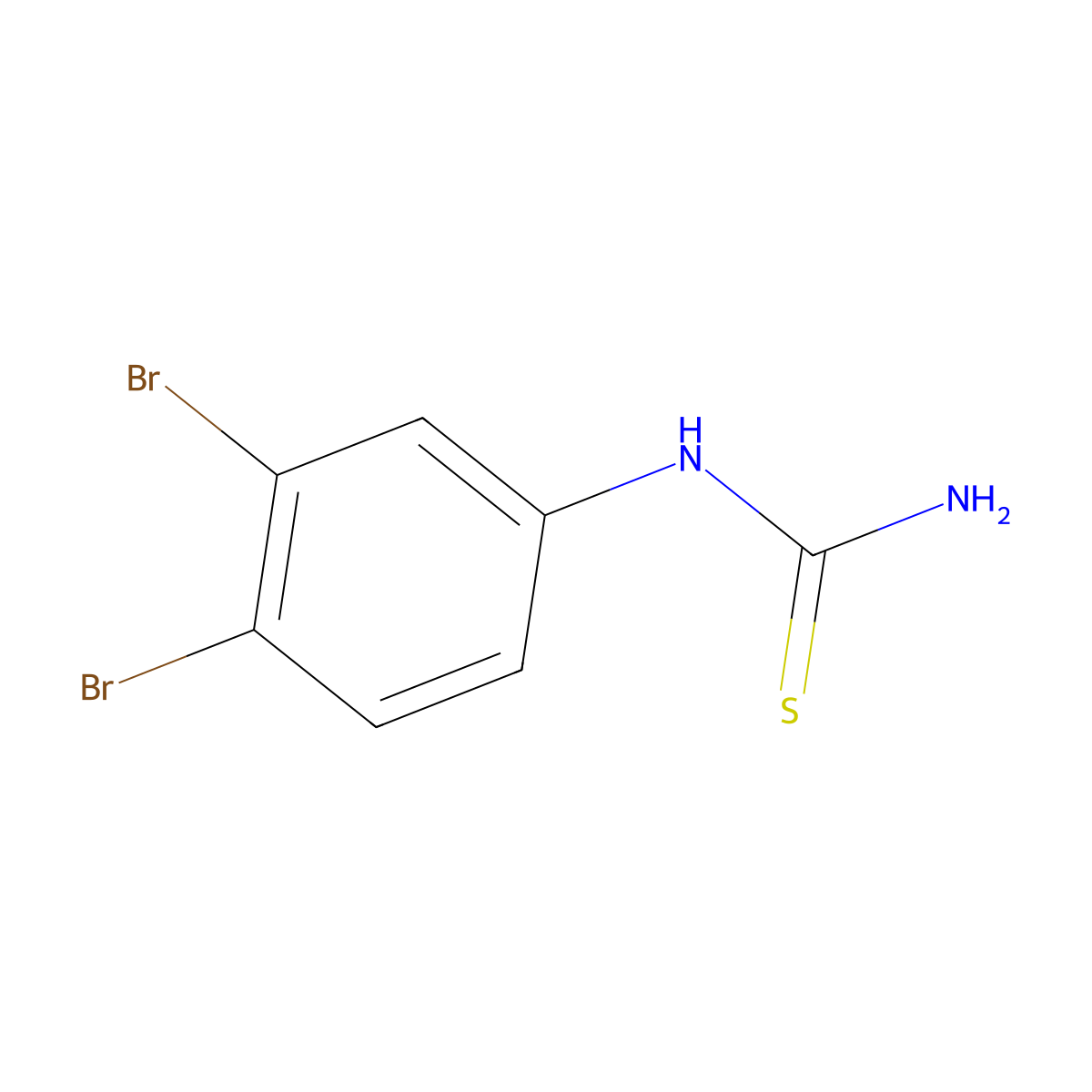 1-(3,4-Dibromophenyl)thiourea molecular structure, CAS 1263376-37-9