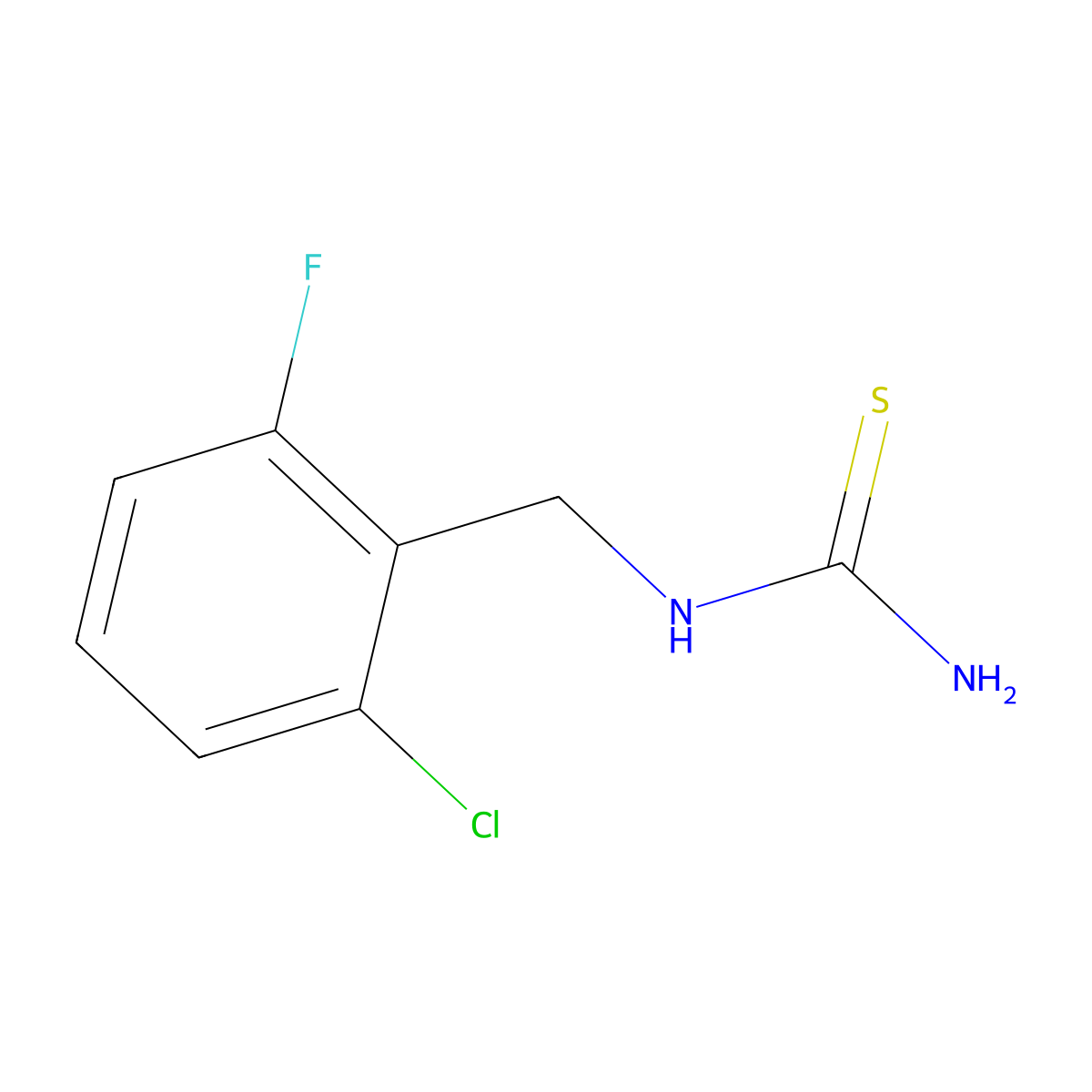 1-(2-Chloro-6-fluorobenzyl)thiourea molecular structure, CAS 1263376-45-9
