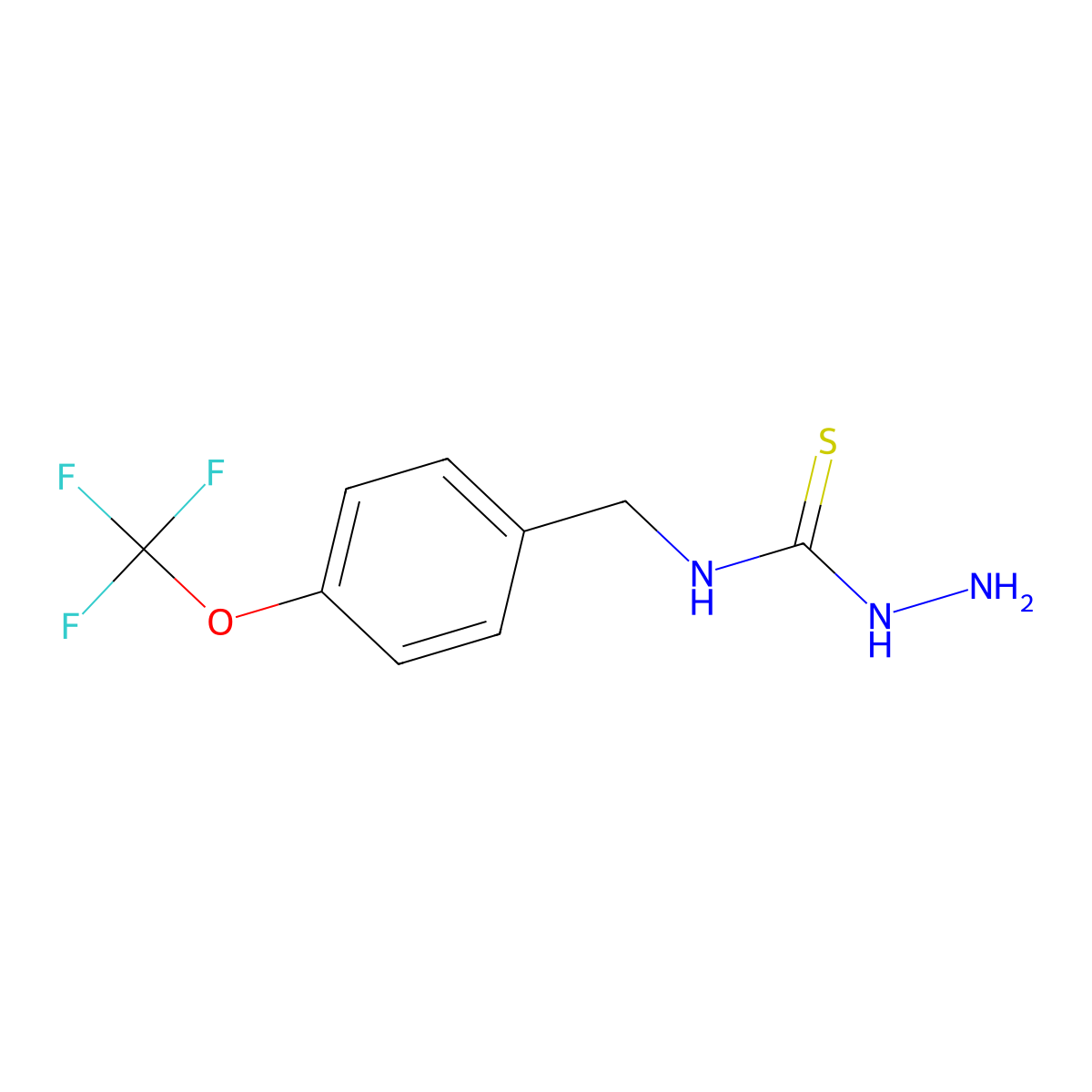 N-(4-(Trifluoromethoxy)benzyl)hydrazinecarbothioamide molecular structure, CAS 1263376-54-0