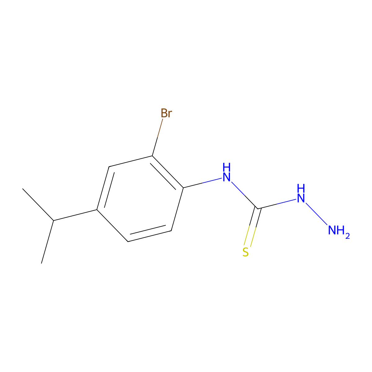 N-(2-Bromo-4-isopropylphenyl)hydrazinecarbothioamide molecular structure, CAS 1263376-55-1