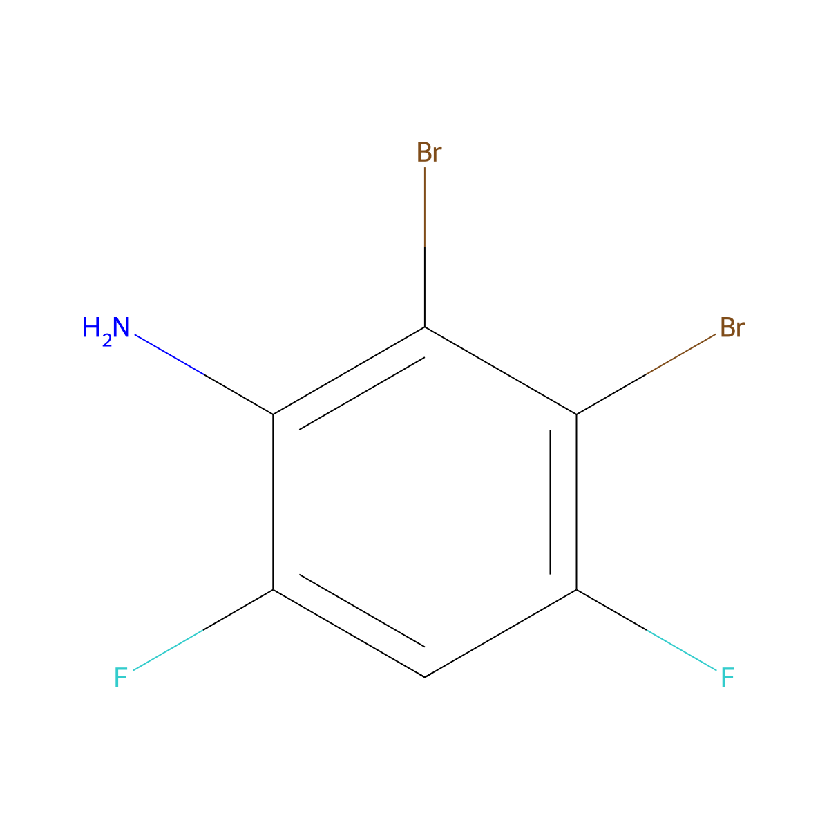 2,3-Dibromo-4,6-difluoroaniline molecular structure, CAS 1263376-56-2