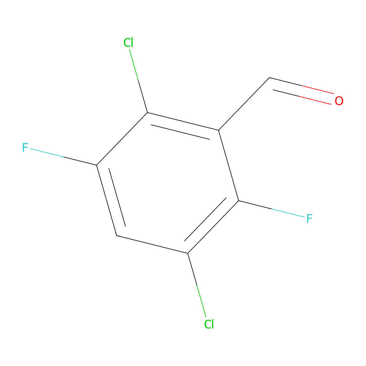 2,5-Dichloro-3,6-difluorobenzaldehyde molecular structure, CAS 1263376-60-8