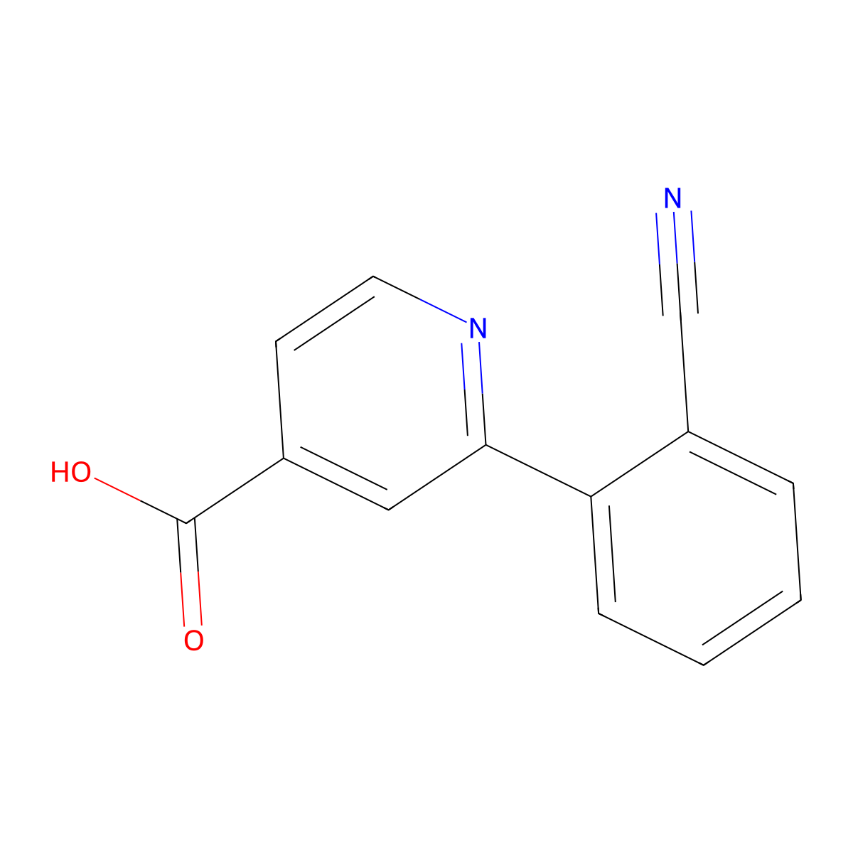 2-(2-Cyanophenyl)isonicotinic acid molecular structure, CAS 1263376-67-5