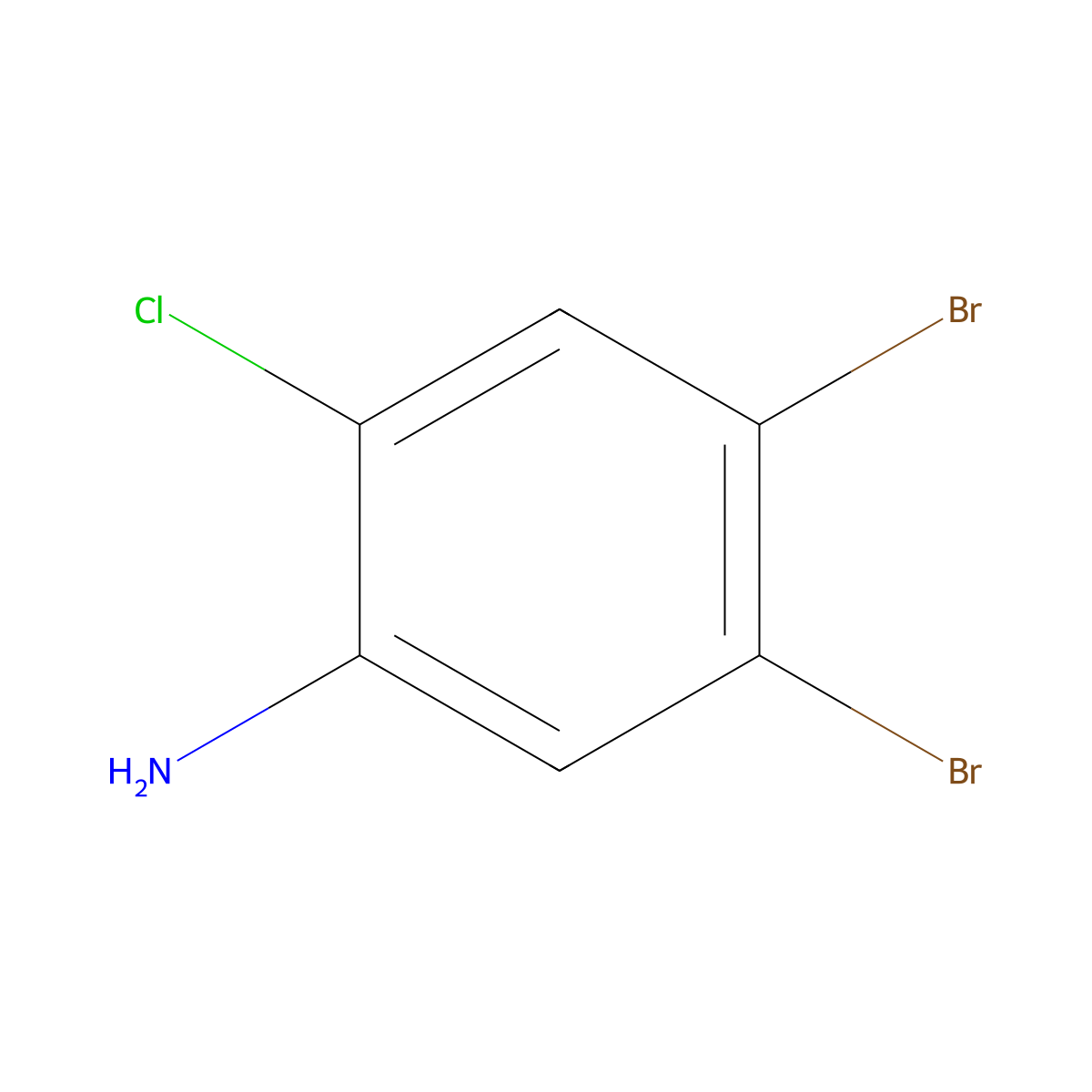4,5-Dibromo-2-chloroaniline molecular structure, CAS 1263376-68-6