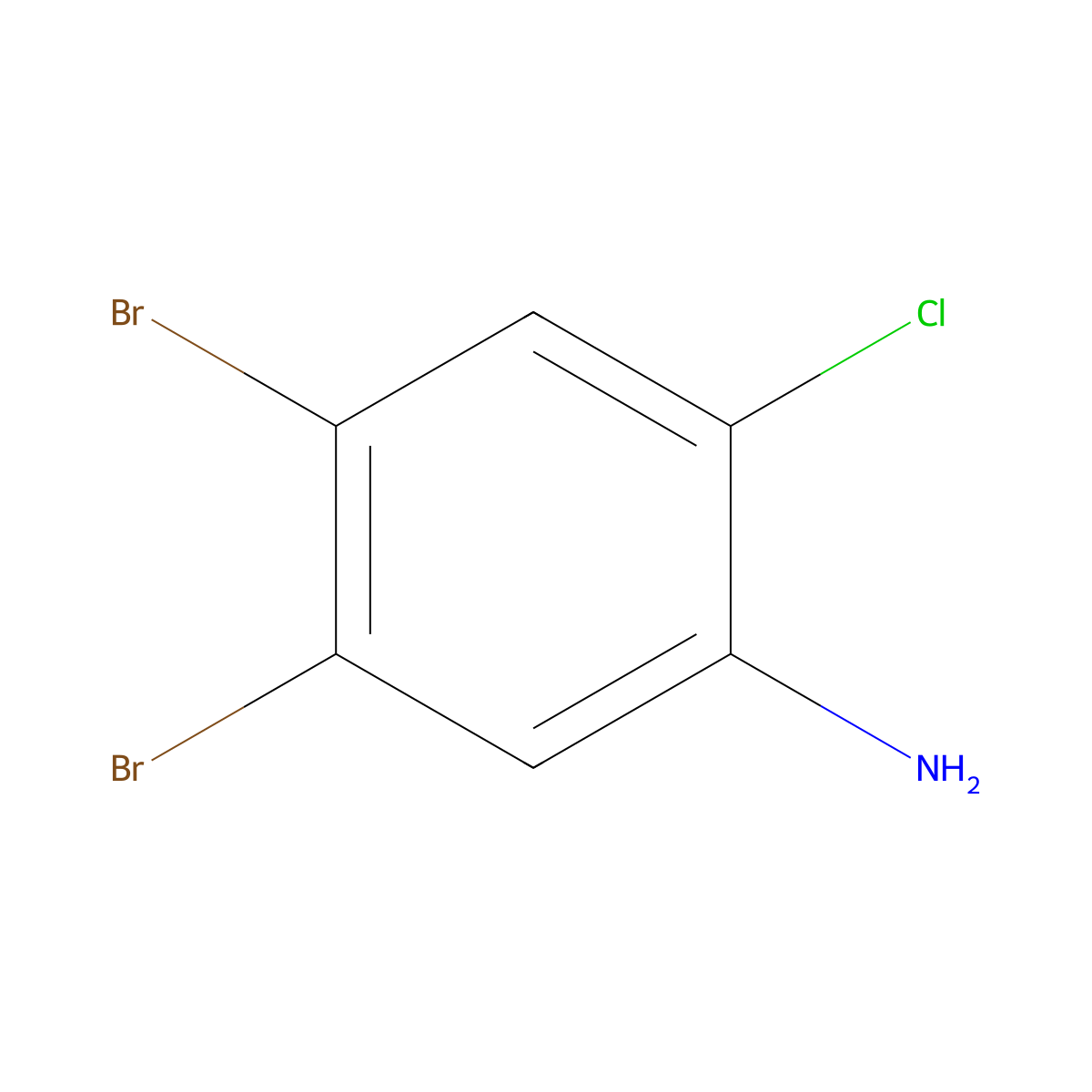 4,5-Dibromo-2-chloroaniline molecular structure, CAS 1263376-68-6