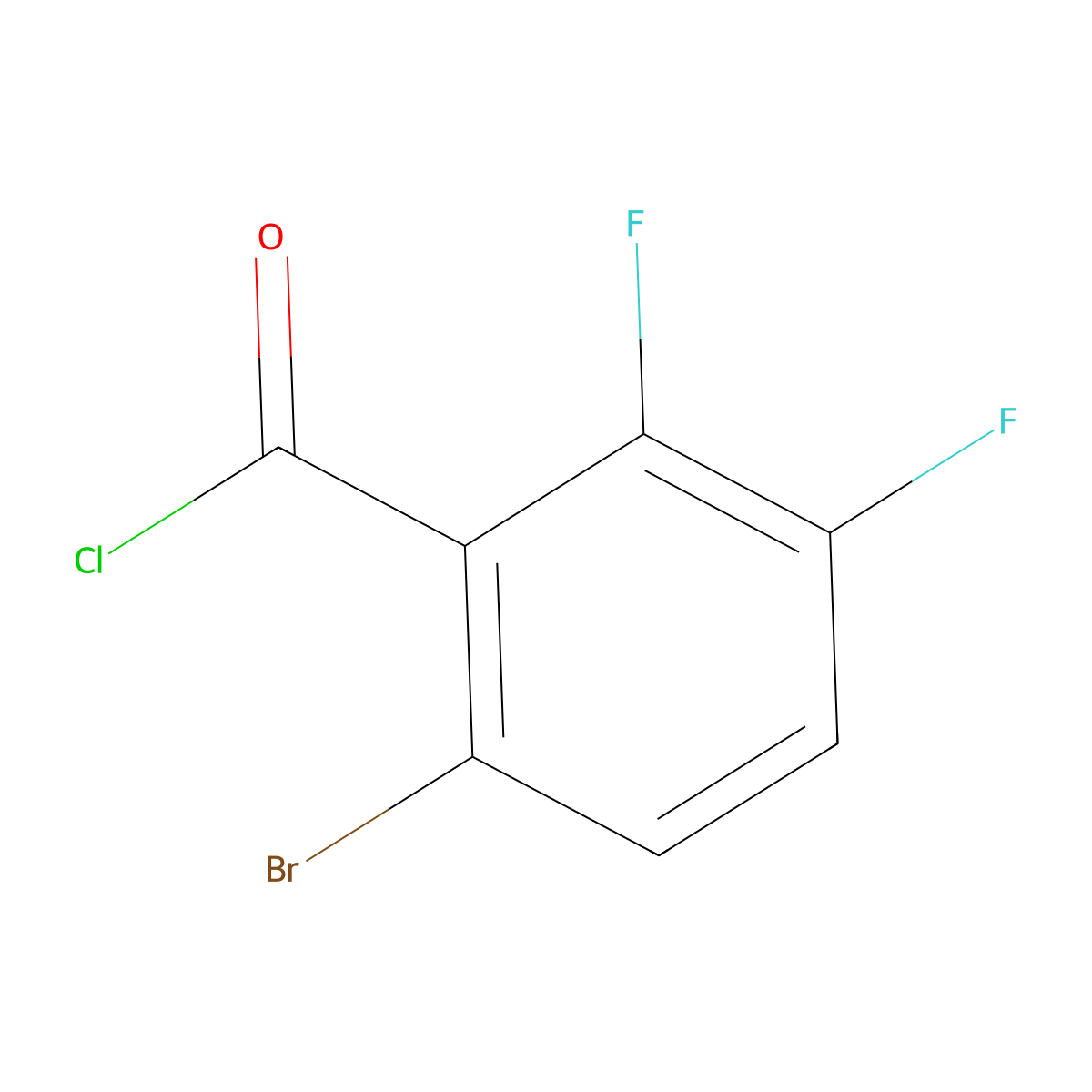 6-Bromo-2,3-difluorobenzoyl chloride molecular structure, CAS 1263376-72-2