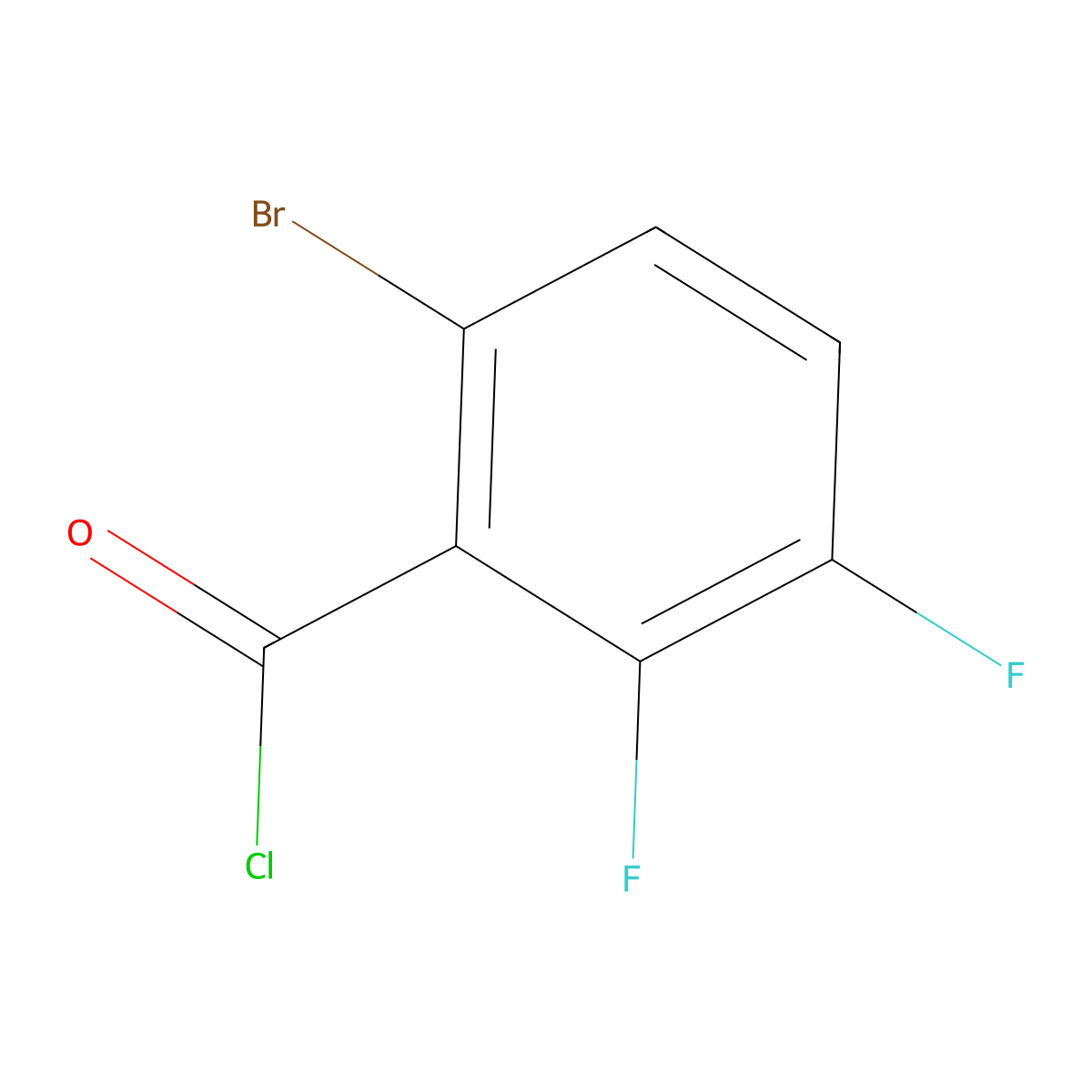 6-Bromo-2,3-difluorobenzoyl chloride molecular structure, CAS 1263376-72-2