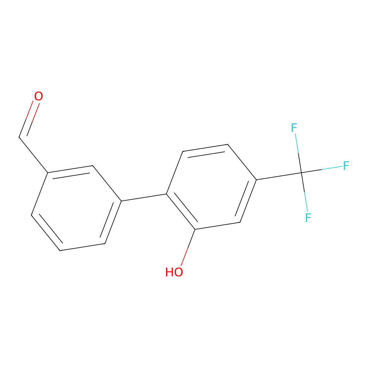 2'-Hydroxy-4'-(trifluoromethyl)-[1,1'-biphenyl]-3-carbaldehyde molecular structure, CAS 1263376-73-3