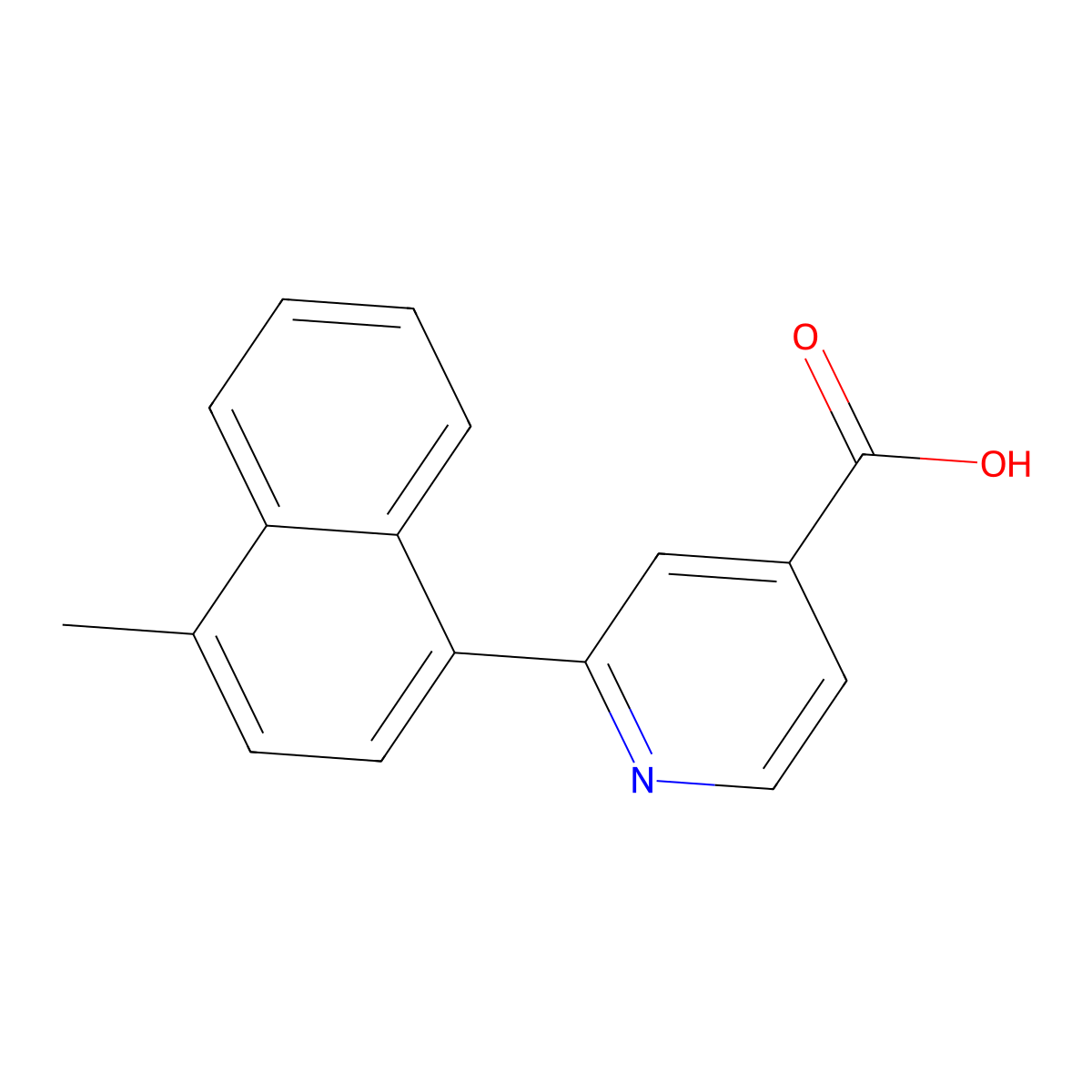 2-(4-Methylnaphthalen-1-yl)isonicotinic acid molecular structure, CAS 1263376-77-7