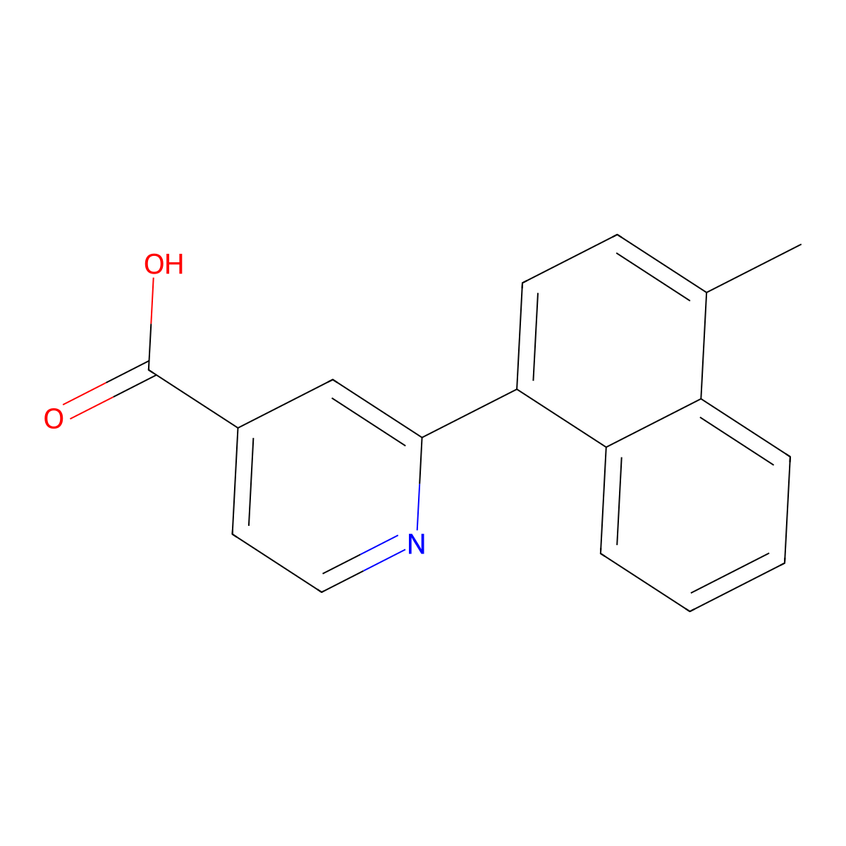 2-(4-Methylnaphthalen-1-yl)isonicotinic acid molecular structure, CAS 1263376-77-7