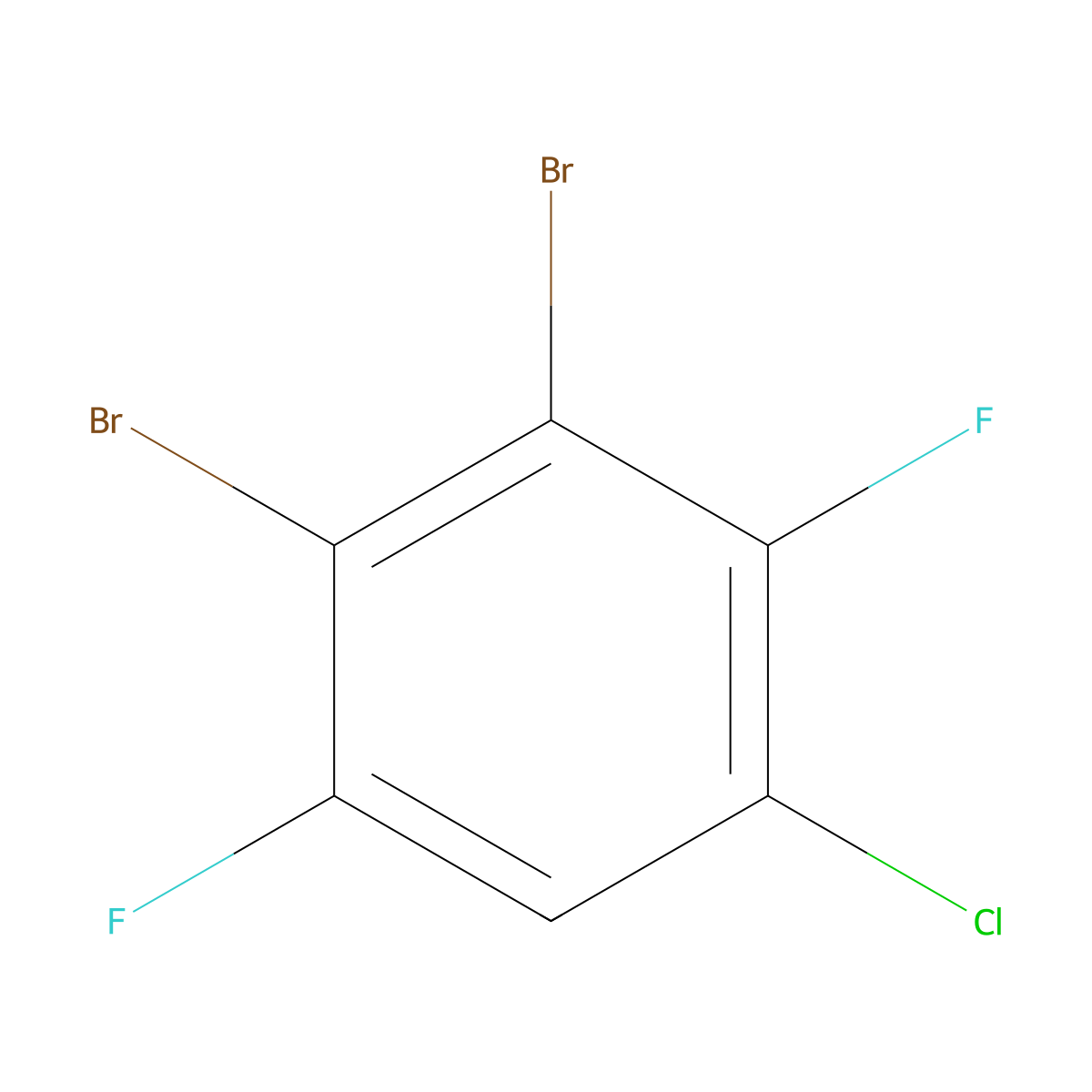1-Chloro-3,4-dibromo-2,5-difluorobenzene molecular structure, CAS 1263376-79-9