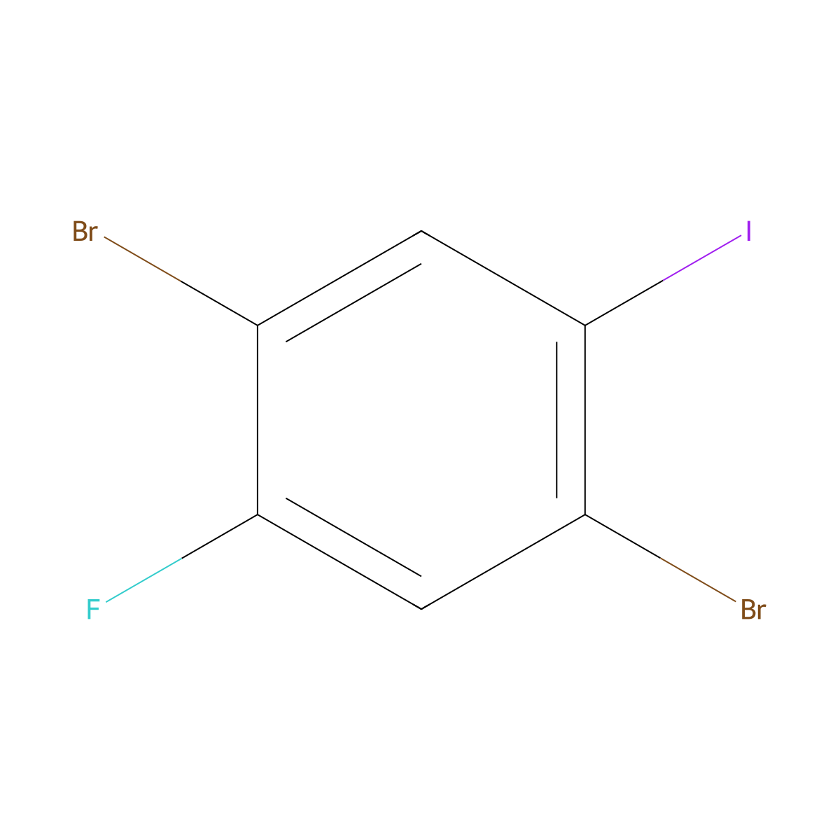 2,5-Dibromo-4-fluoroiodobenzene molecular structure, CAS 1263376-83-5