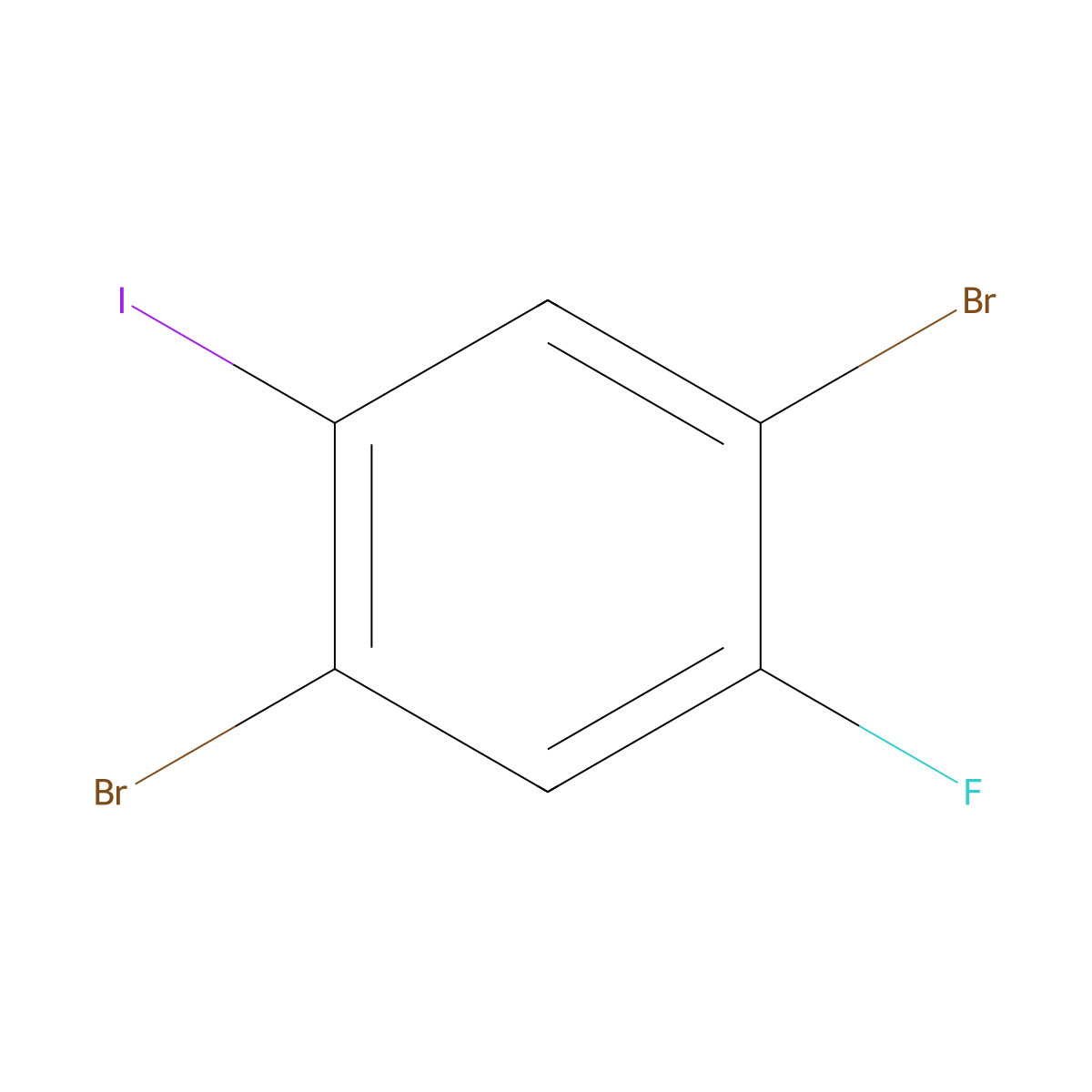 2,5-Dibromo-4-fluoroiodobenzene molecular structure, CAS 1263376-83-5