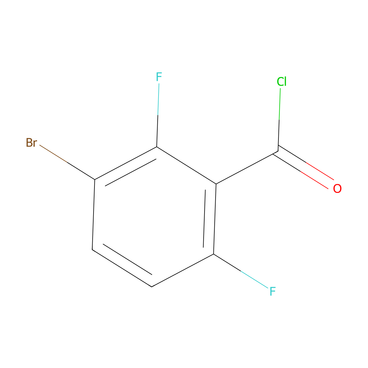 3-Bromo-2,6-difluorobenzoyl chloride molecular structure, CAS 1263376-89-1