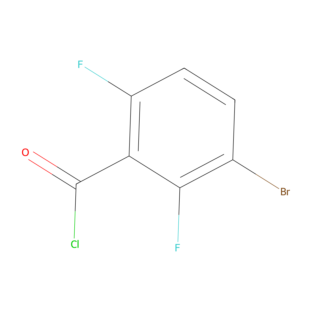 3-Bromo-2,6-difluorobenzoyl chloride molecular structure, CAS 1263376-89-1